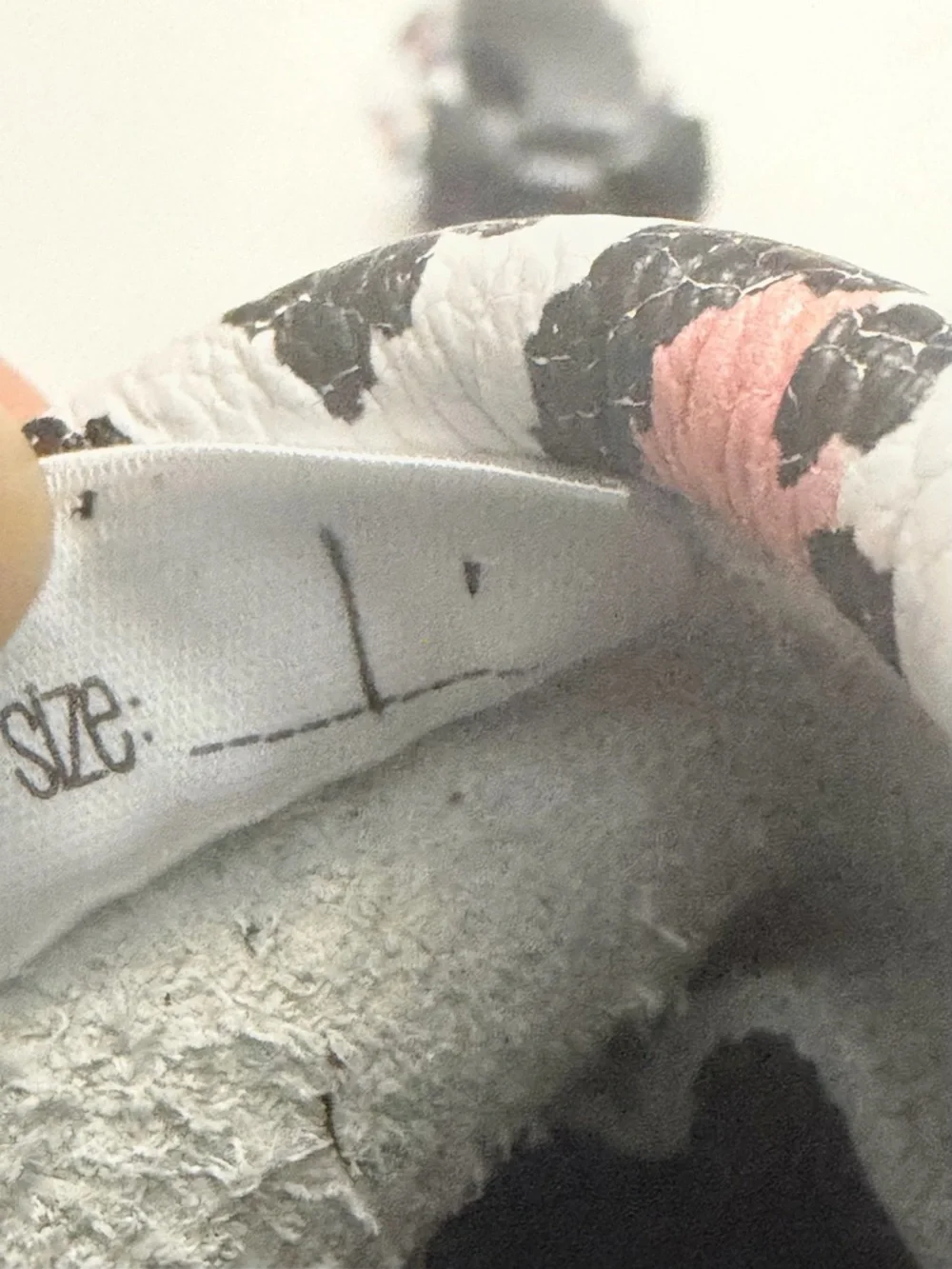 Bare Soles Moccasins Leather Soft Bow Hearts Cow Print Pink Black White Size 1